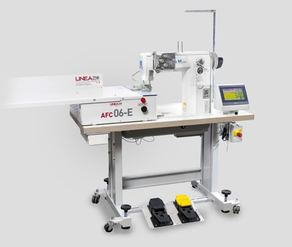 LINEA 20: Evoluzione della macchina per affrancatura di fibbie e passanti su cinture